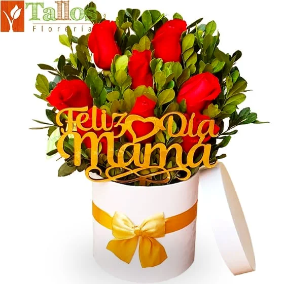 caja box de rosas para mamá regalo delivery de flores en Lima