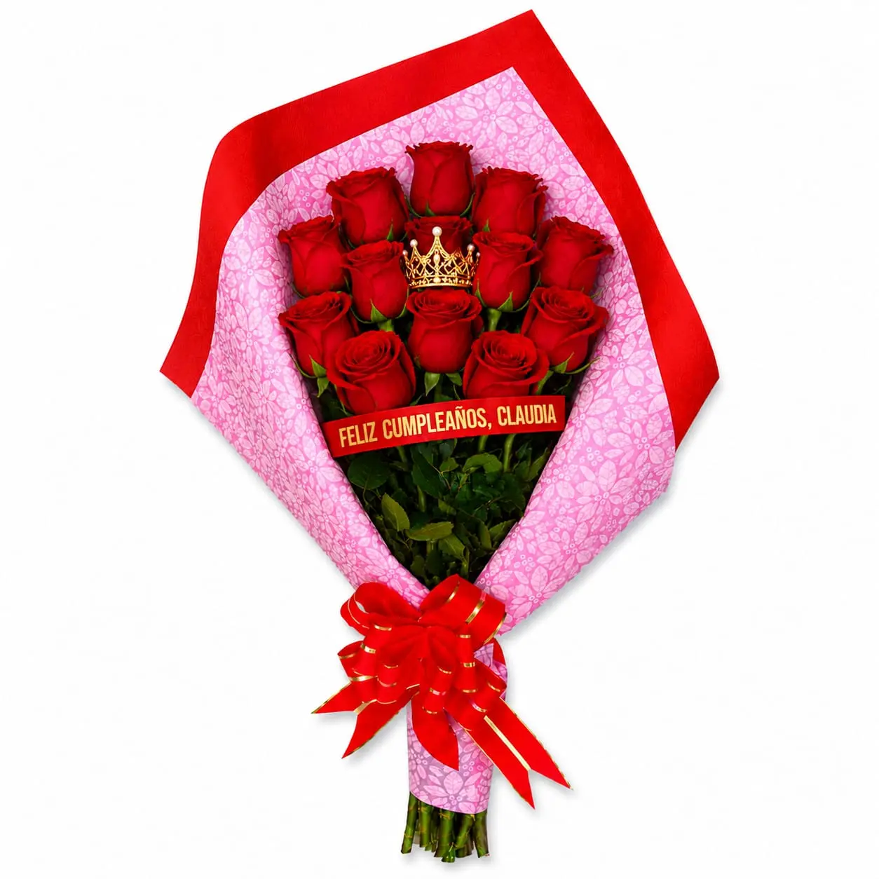ramo de doce rosas rojas para cumpleaños delivery de flores en Lima