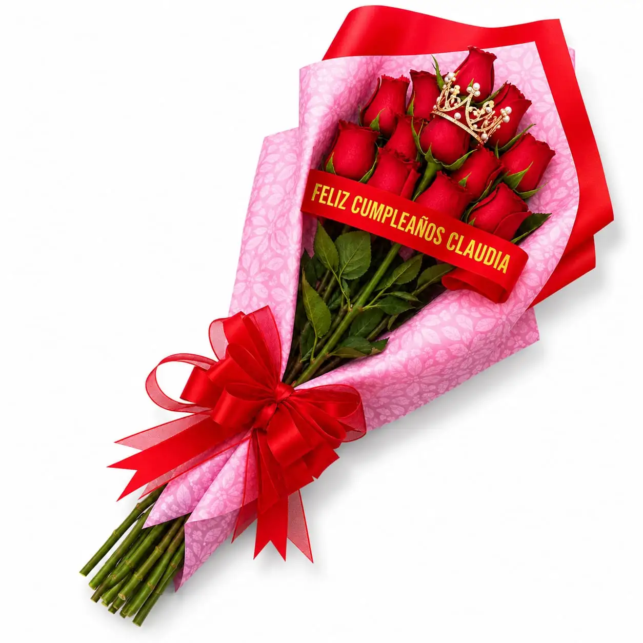 ramo de doce rosas rojas para cumpleaños delivery de flores en Lima