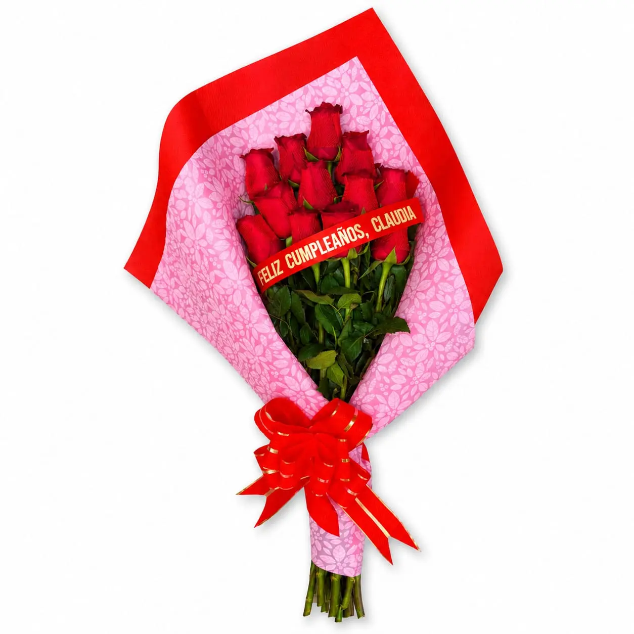 ramo de doce rosas rojas para cumpleaños delivery de flores en Lima