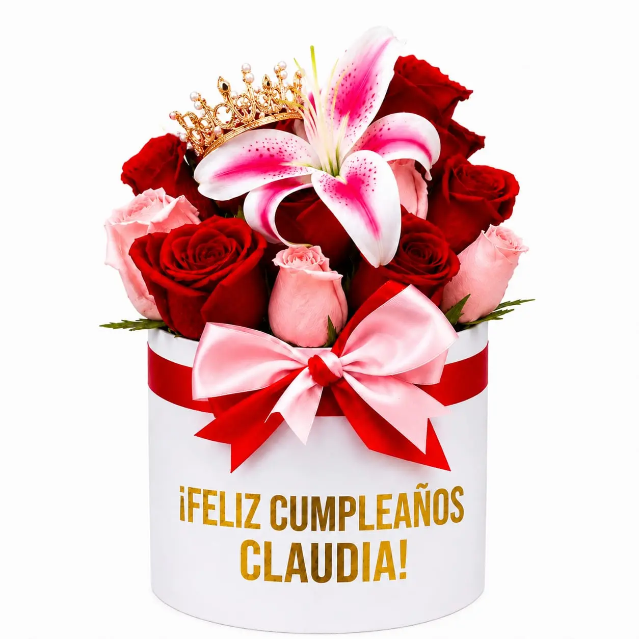 box cumpleañero con sticker personalizable para regalo delivery de flores hoy en Lima