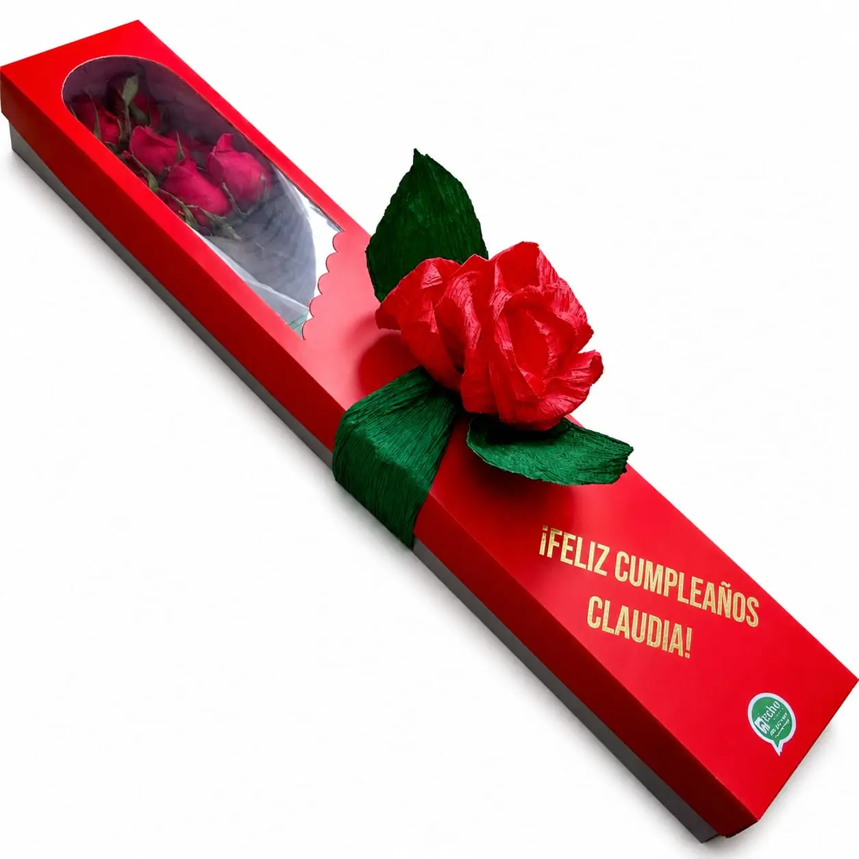 caja de rosas feliz cumpleaños personalizable para regalo delivery de flores en Lima