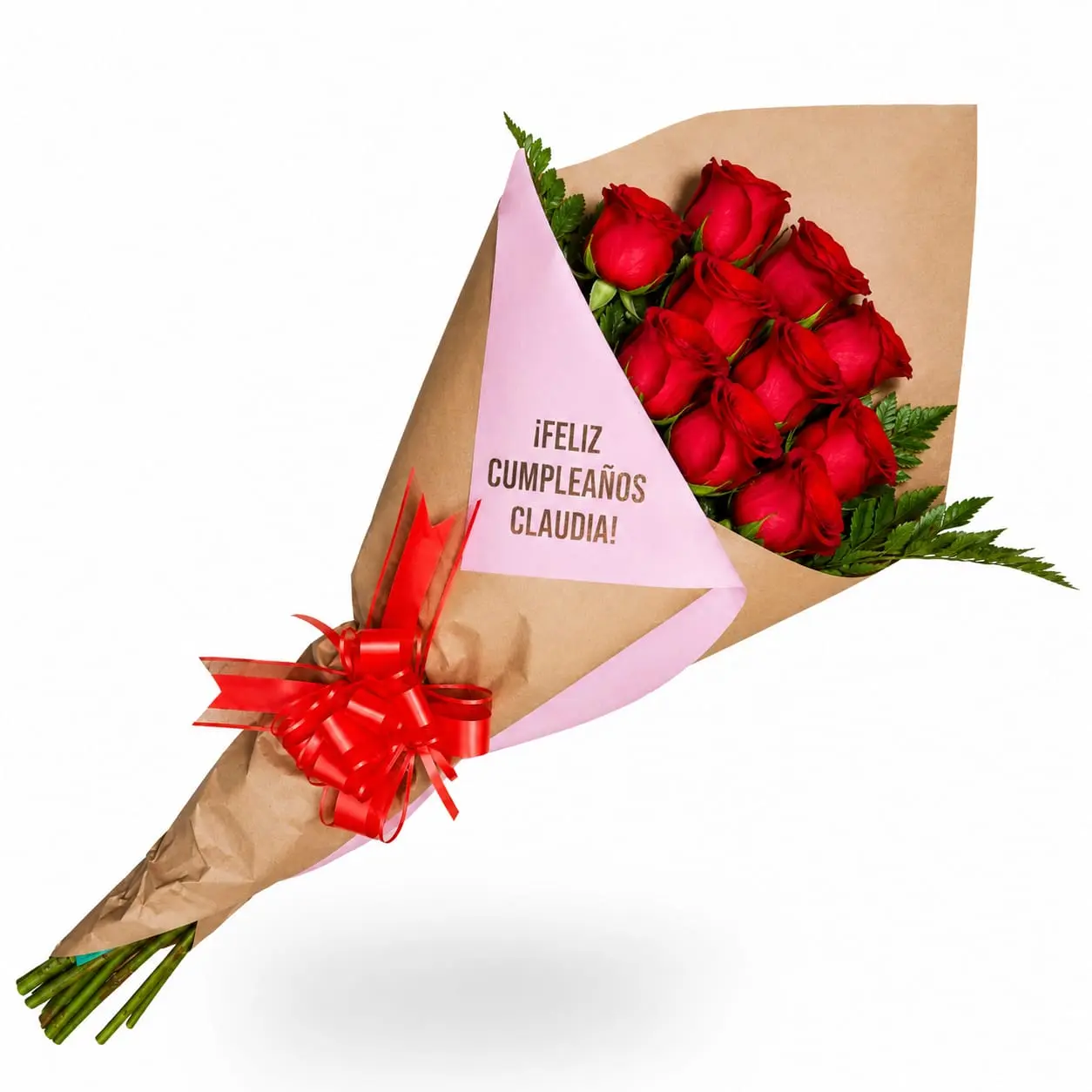 ramo de rosas feliz cumpleaños personalizado para regalo delivery de flores en Lima