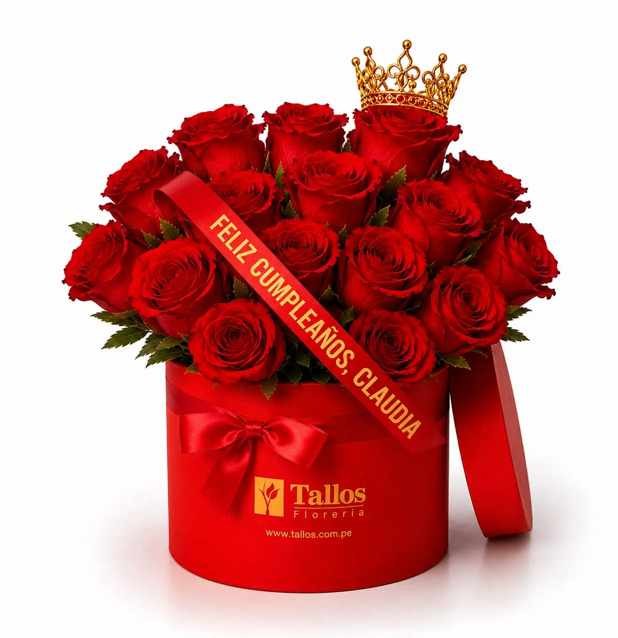 box de rosas rojas para regalo romántico delivery de flores en Lima