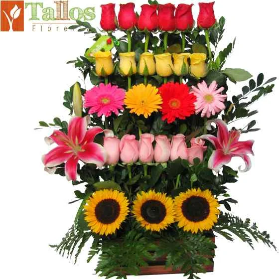 acuarela de flores coloridas para regalo especial delivery de flores en Lima