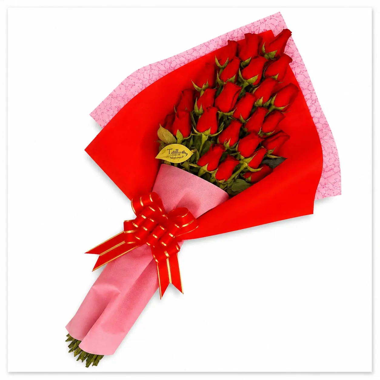 ramo de veinticuatro rosas rojas para regalo romántico delivery de flores en Lima
