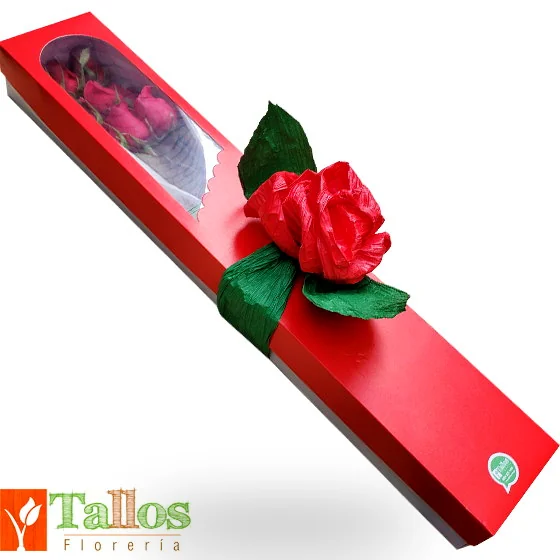 caja de nueve rosas rojas para regalo romántico delivery de flores en Lima