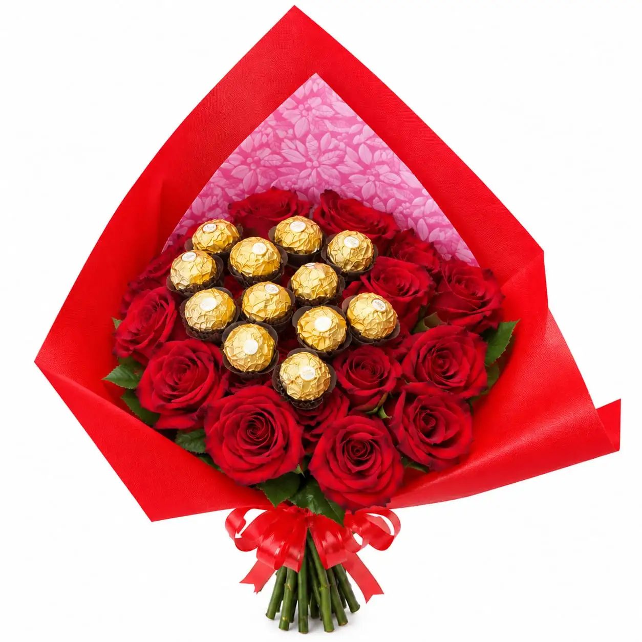 ramo de chocolates y rosas para regalo romántico delivery de flores en Lima