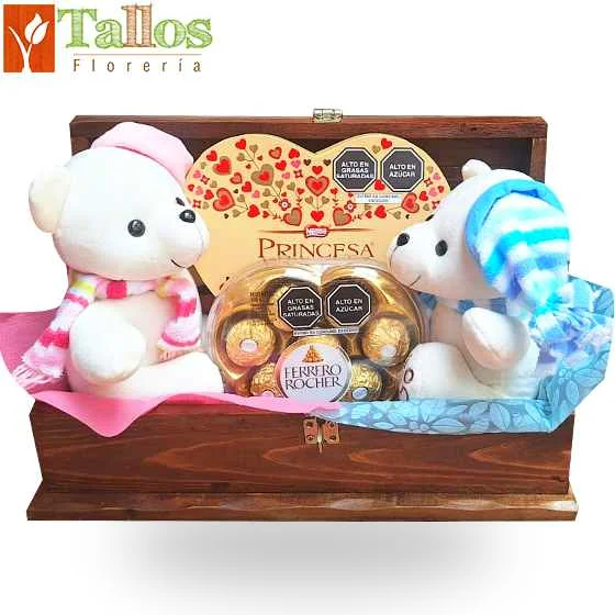 nuestros dulces corazones con peluches para regalo romántico delivery de flores en Lima