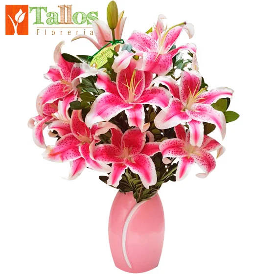 Lirios Rosados en Florero | Delivery en Lima
