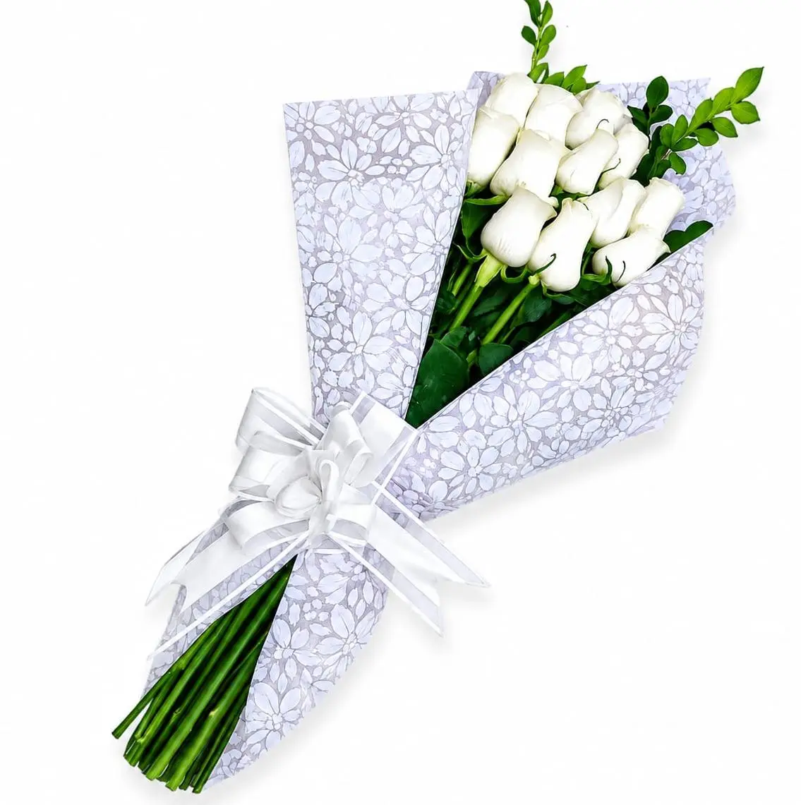 Ramo de rosas blancas para velorio arreglo de condolencias elegante y sobrio con entrega a domicilio en Lima