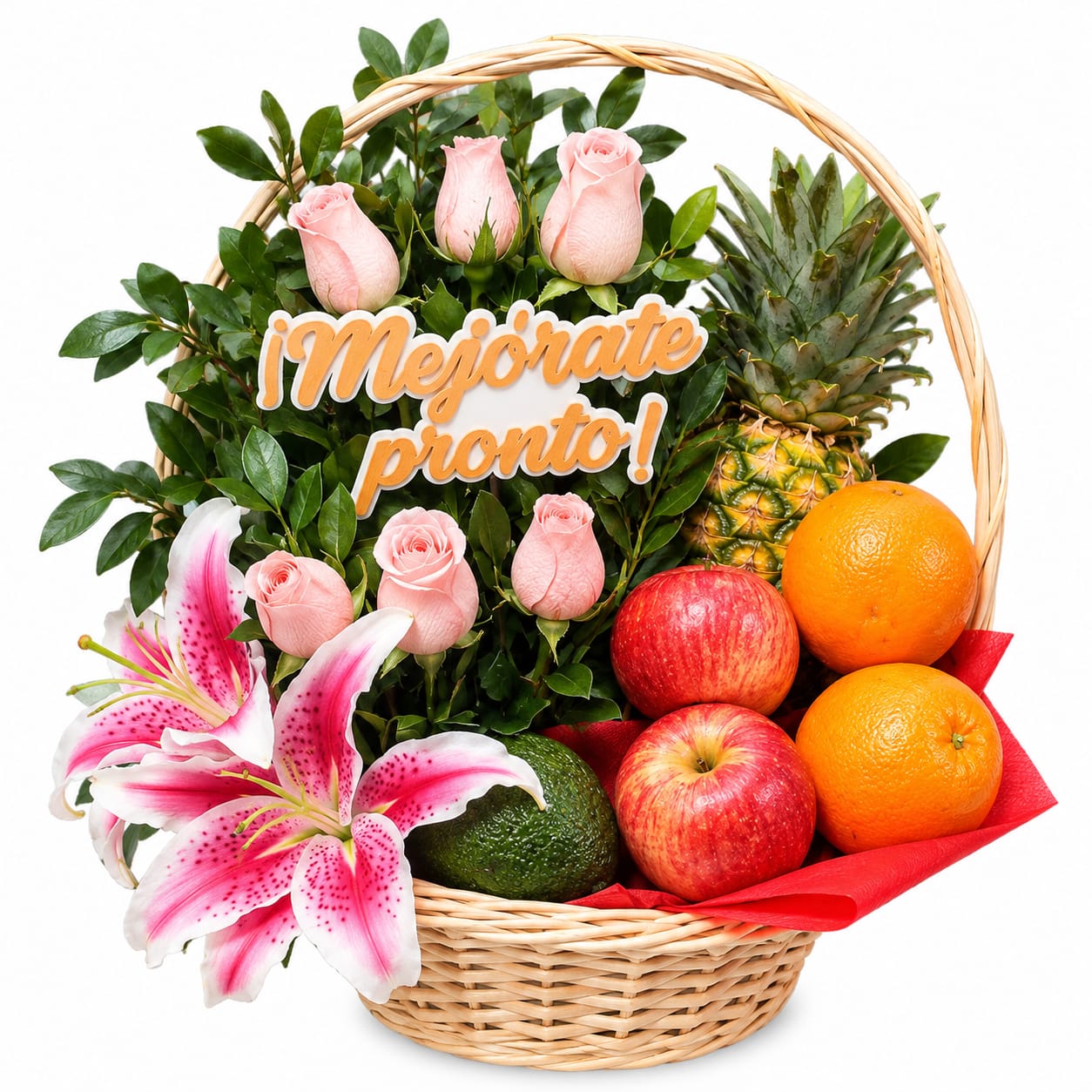 canasta de frutas frescas para desear mejorate pronto regalo de recuperación con delivery a domicilio en Lima